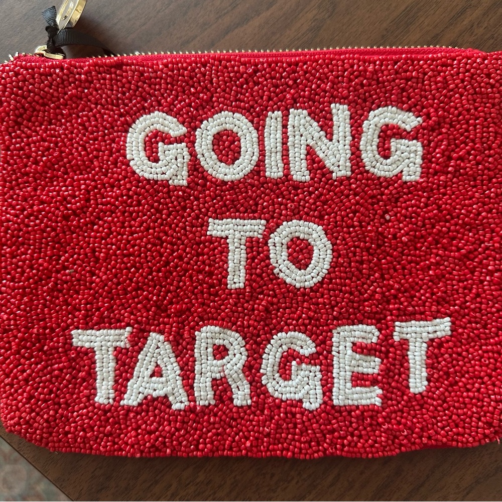 Kate Spade Red and White Clutch